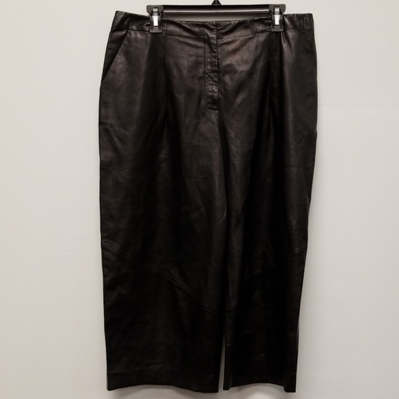 LAFAYETTE 148 Womens Orange Zippered Pocketed Wide Leg Capri High Waist Pants